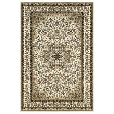 Oriental Weavers Kashan 119W1 3"10" x 5"5" Ivory Area Rug, , large