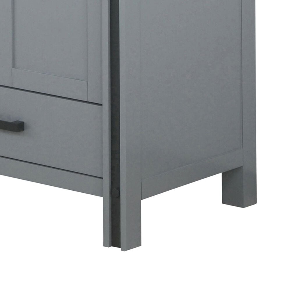 Lexora Home Ziva 72&quot; Double Bathroom Vanity in Dark Grey with 2 cm White Quartz Top and Rectangular Sinks, , large