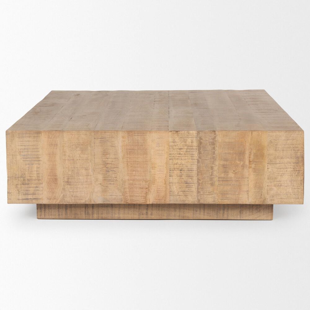 Mercana Furniture &amp; Decor Hayden Square Coffee Table in Light Brown, , large