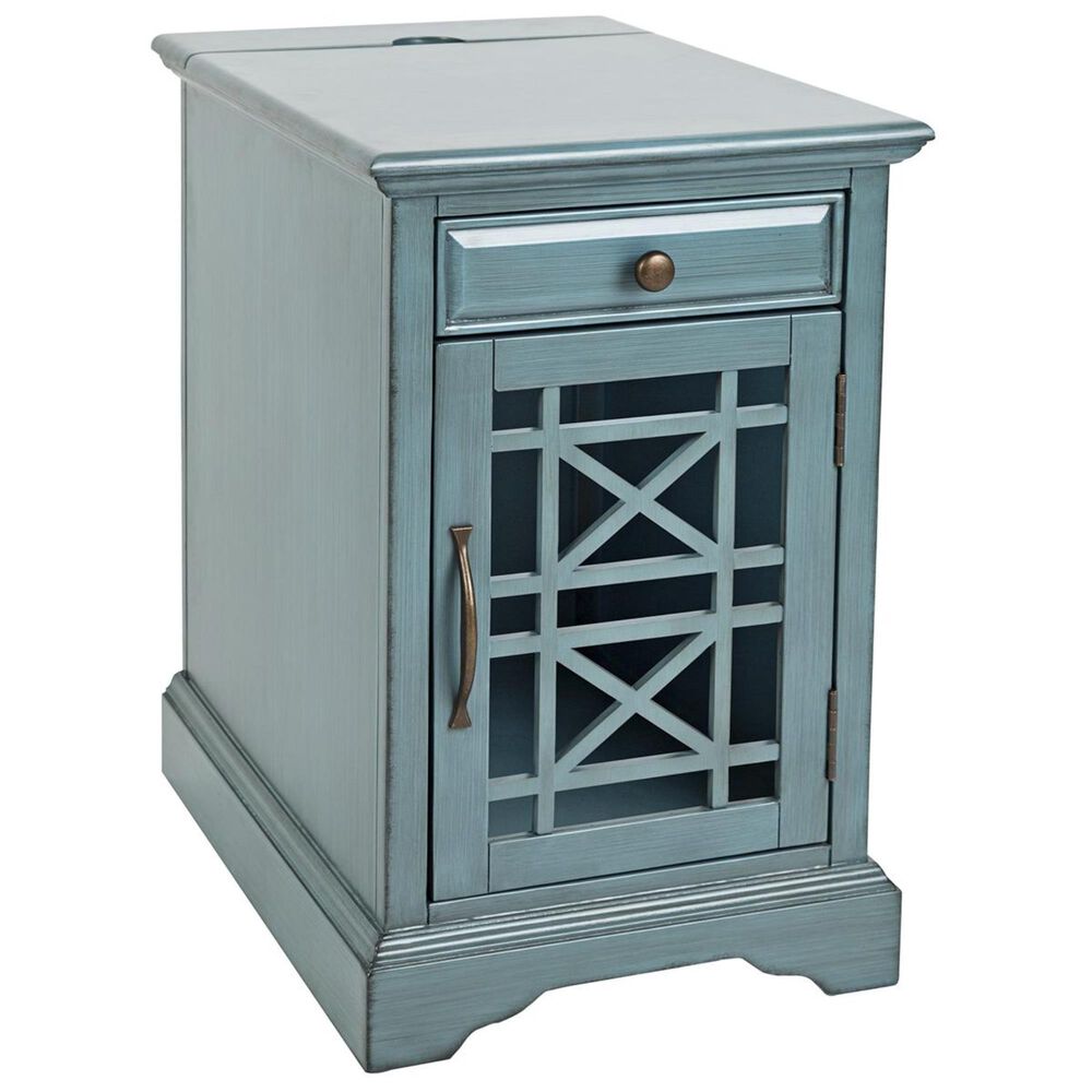 Waltham Craftsman Chairside Table in Antique Blue, , large