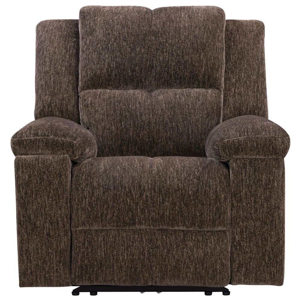 Simeon Collection Bronco Manual Rocker Recliner in Plush Umber, , large