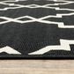 Oriental Weavers Marina 7763K 2"3" x 7"6" Black and Ivory Runner, , large