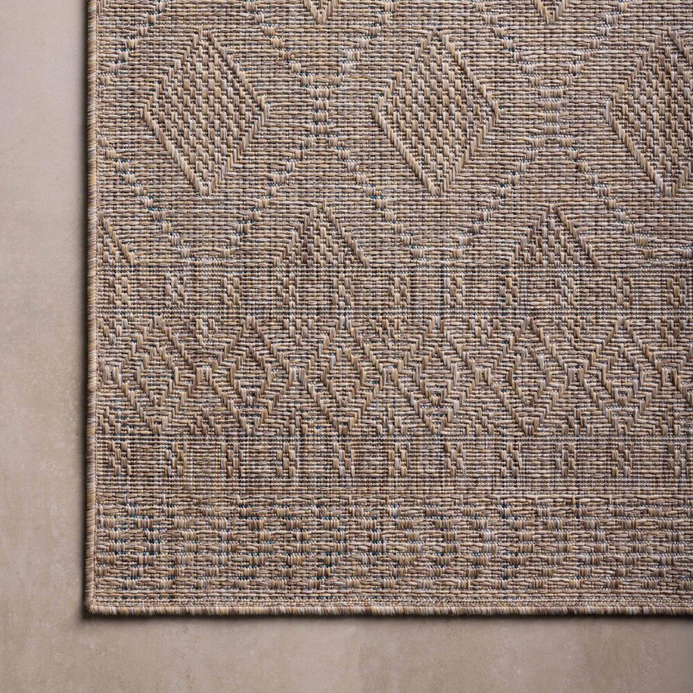Amber Lewis x Loloi Topanga 3&#39;11&quot; x 5&#39;11&quot; Natural and Mist Indoor/Outdoor Area Rug, , large
