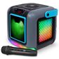 Singing Machine Mini Cube Karaoke System with Wireless Microphone in Grey, , large