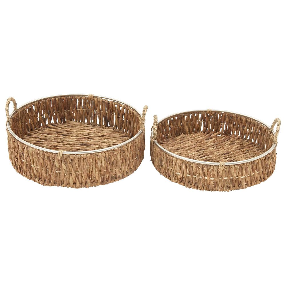 Maple and Jade Tray in Light Brown and Beige (Set of 2), , large