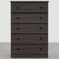 Lemoore Big Chester 5-Drawer Chest in Grey Walnut, , large