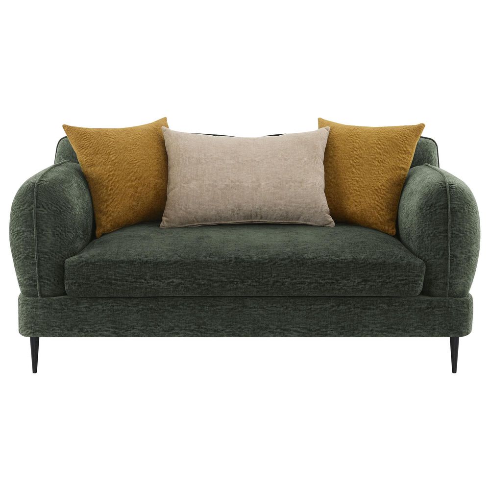 Coaster Jade Stationary Loveseat in Green, , large