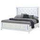 Global Furniture USA Alina 3-Piece King Upholstered Panel LED Bed with Two Nightstands in White, , large