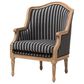 Baxton Studio Charlemagne Accent Chair in Grey and Black, , large