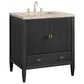 James Martin Myrrin 30" Single Bathroom Vanity in Carbon Oak with 3 cm Tajnar Eclos Top and Rectangular Sink, , large