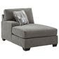 Ashley Clarington 3-Piece Symmetrical Sectional with Double Chaise in Greystone, , large