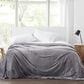 Pem America Cannon Solid Plush Twin XL Blanket in Grey, , large