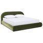 Jennifer Taylor Home Archie Puffy Grounded King Upholstered Platform Bed in Olive Green, , large