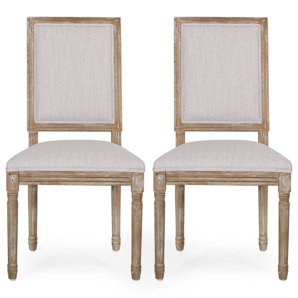 Noble House Robin Side Chair in Light Gray (Set of 2), , large