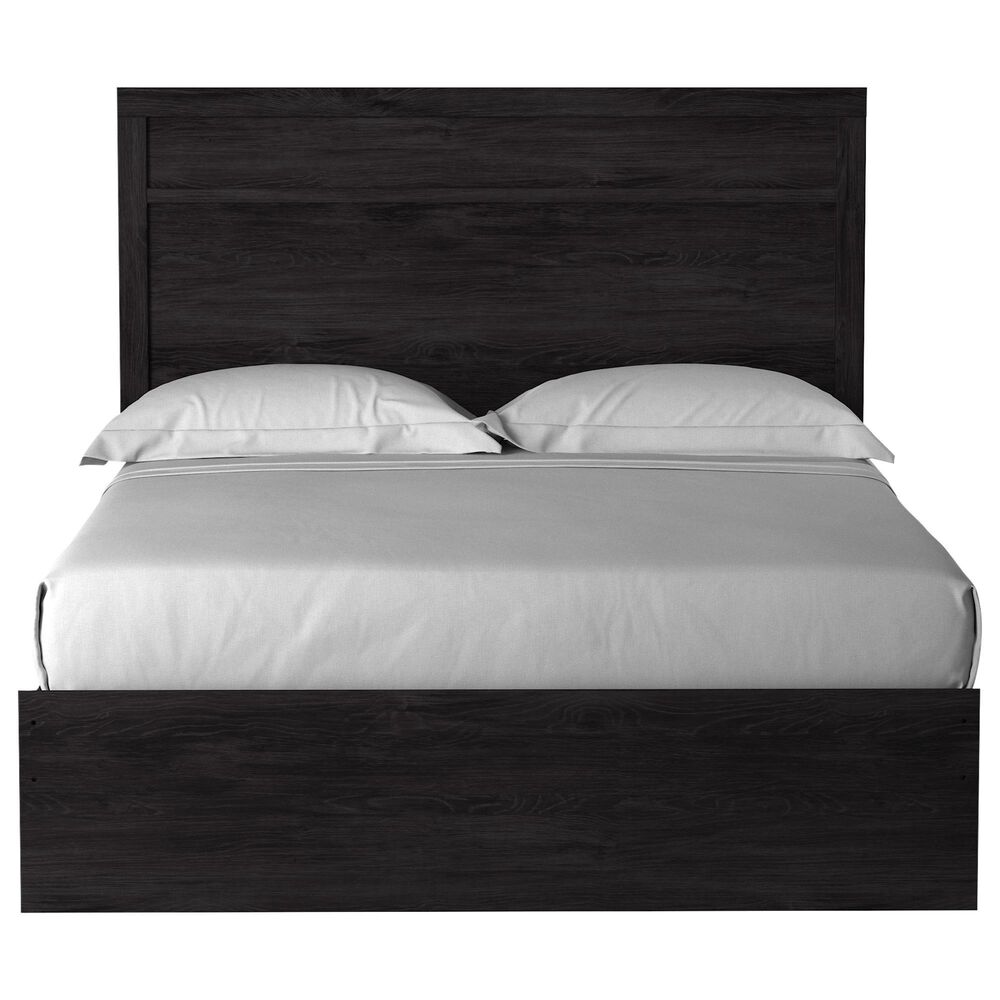 Ashley Belachime 5 Piece Queen Panel Bedroom Set in Dark Charcoal, , large