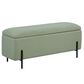 Linden Boulevard Upholstered Storage Bench in Green, , large