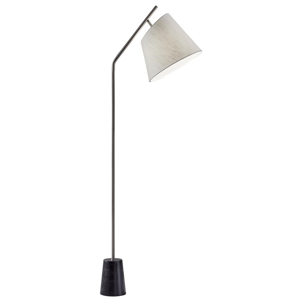 Adesso Dempsey Floor Lamp in Brushed Steel, , large