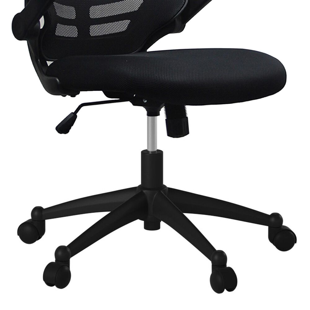 Rta Products Llc Modern High-Back Mesh Executive Office Chair with Headrest and Flip-Up Arms in Black, , large