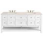 James Martin Vanities Breckenridge 72" Double Bathroom Vanity in Bright White with 3 cm Eternal Marfil Quartz Top and Rectangular Sinks, , large
