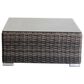 Hearth and Haven Outdoor Square Wicker Coffee Table with Glass Top in Brown, , large
