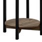 Furniture of America Elovier End Table with Open Shelf in Dark Gray and Black, , large