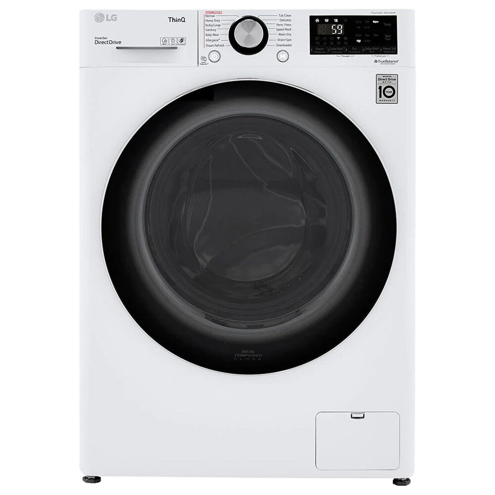 LG 2.4 Cu.Ft. Smart Wi-fi Enabled Compact Front Load All-In-One Washer and Dryer Combo in White, , large