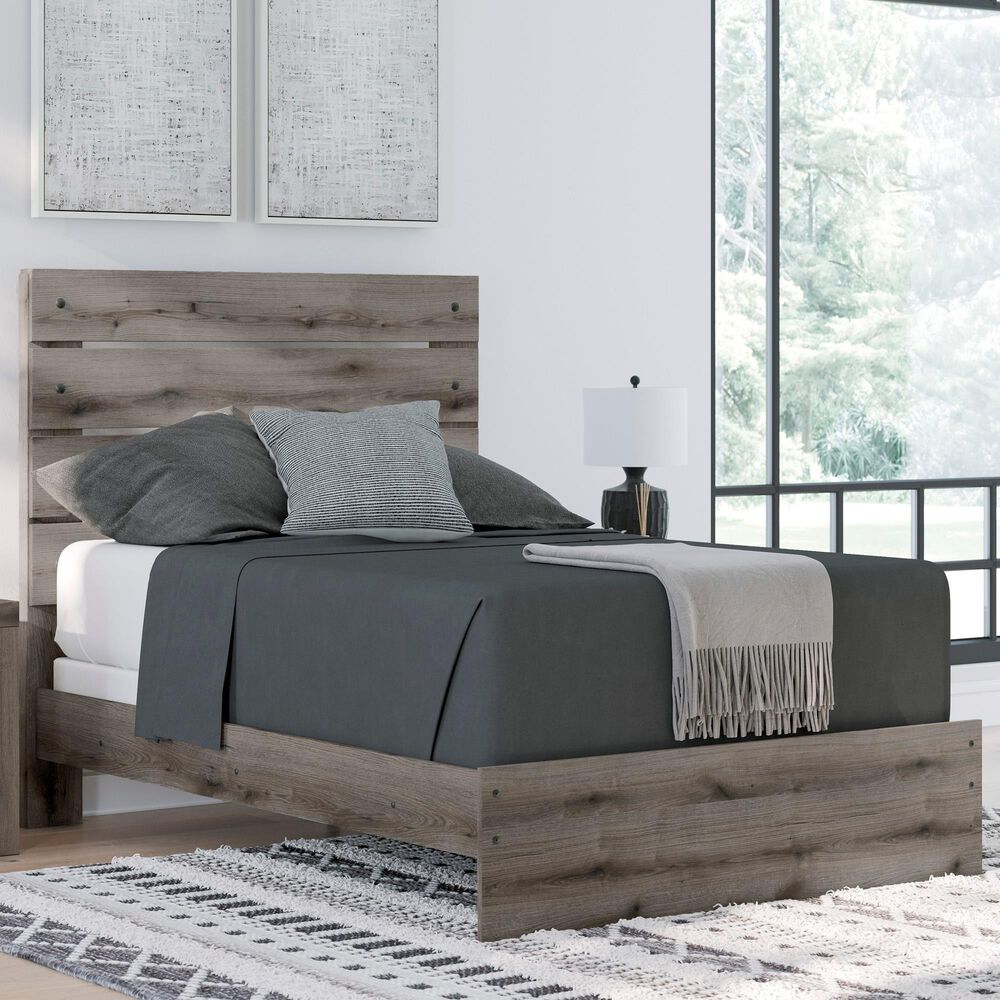 Ashley Graystorm Full Panel Bed in Brown Gray, , large