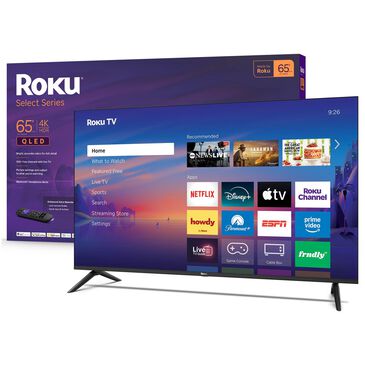 Roku 65" Class Select Series 4K QLED in Black - Smart TV, , large