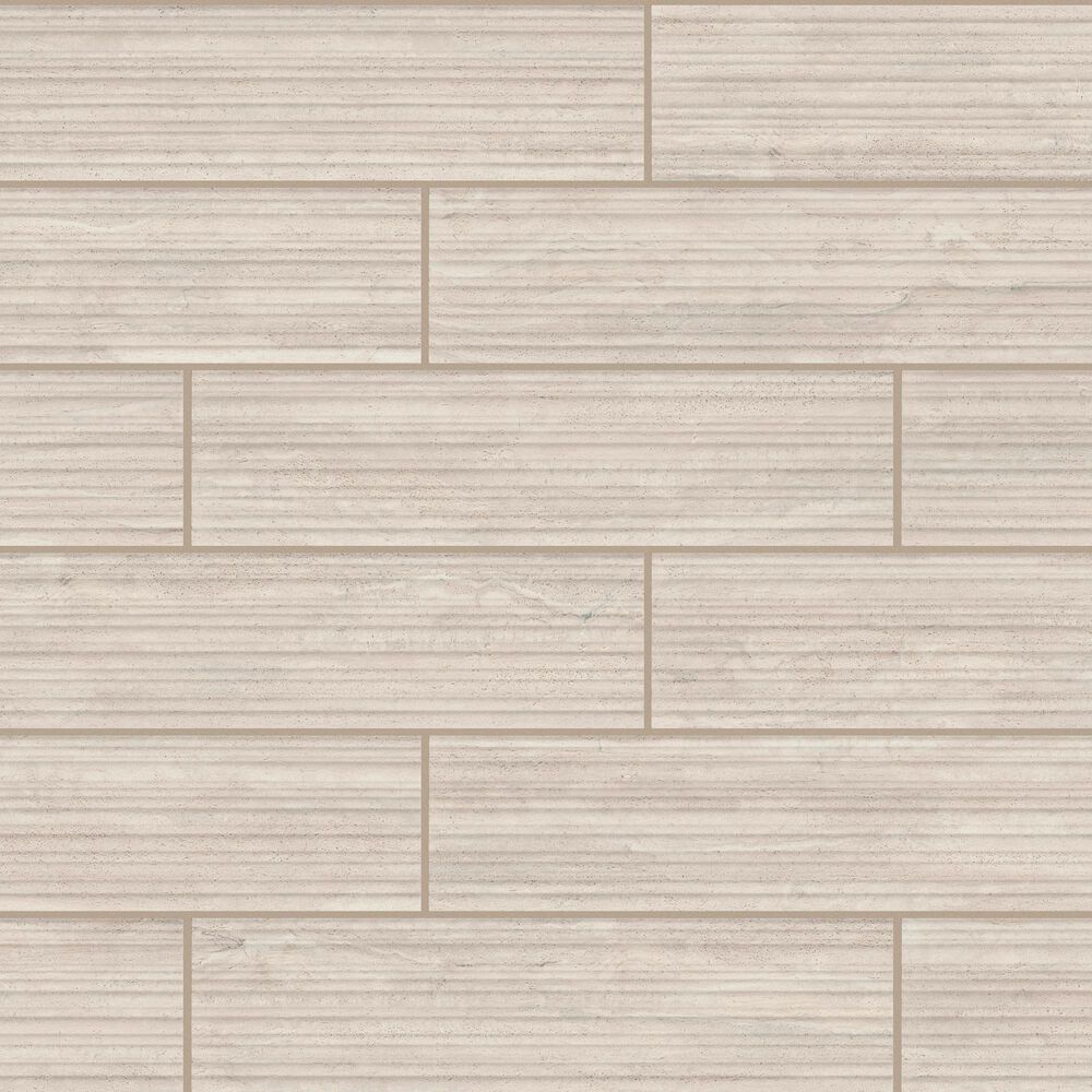 Shaw Tactis Brushed Beige 4" x 16" Ceramic Subway Tile, , large