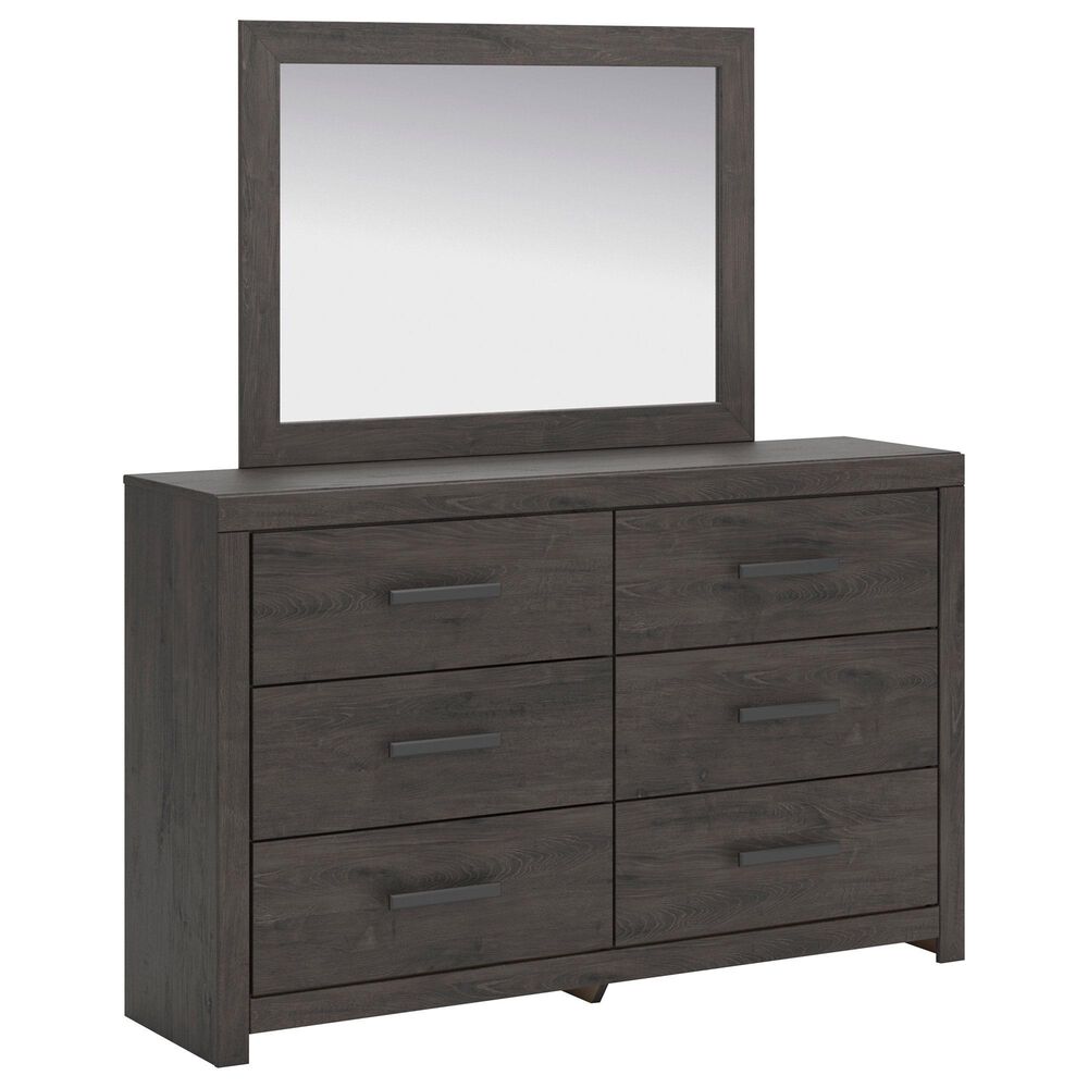 Ashley Prendonea 6-Drawer Dresser and Mirror in Charcoal, , large