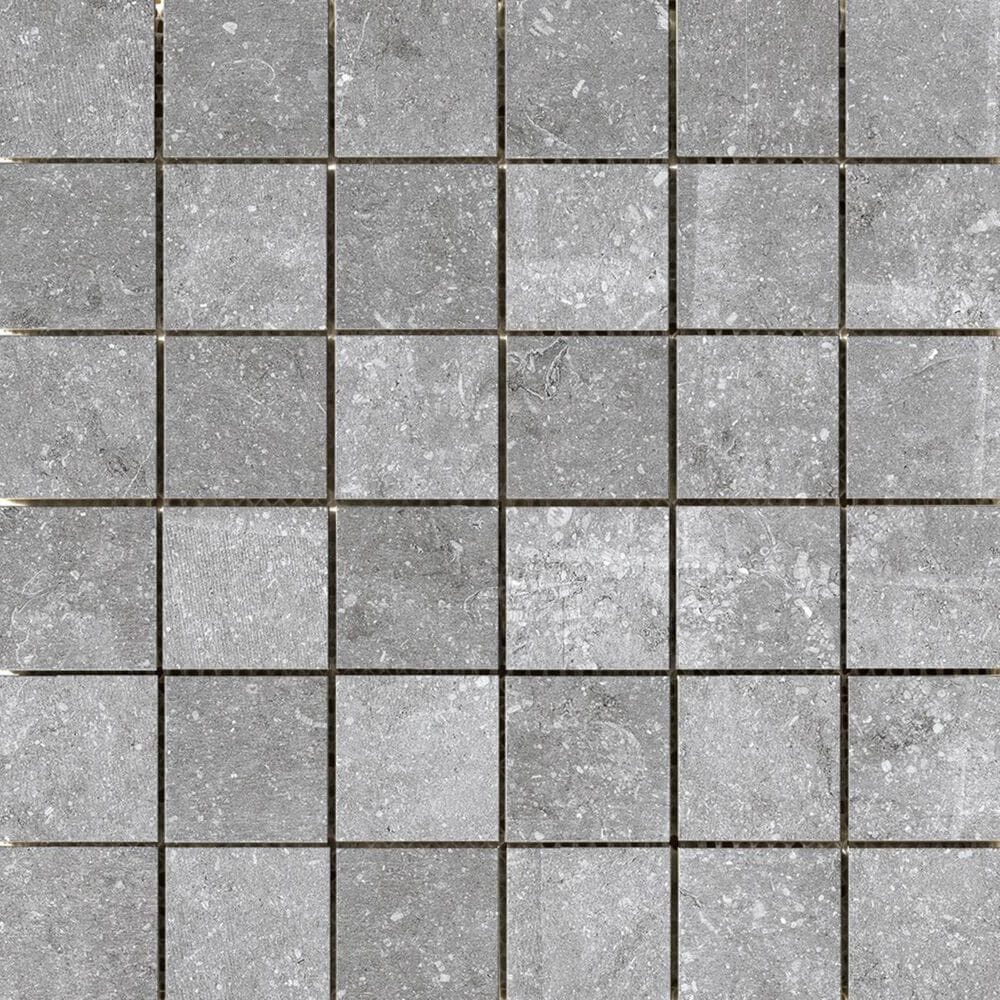 Emser Blue Emotion Gray 12" x 12" Matte Porcelain Mosaic Sheet, , large