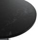 Leisuremod LeisureMod Verve Collection 27 Round Dining Table, Brushed Chrome Base with Black MDF Top, , large