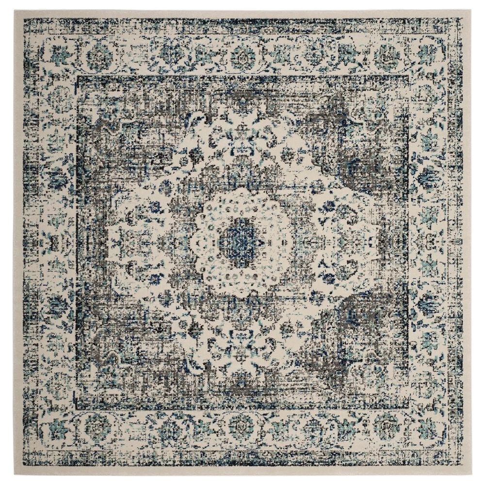 Safavieh Evoke EVK220D 11" Square Gray and Ivory Area Rug, , large