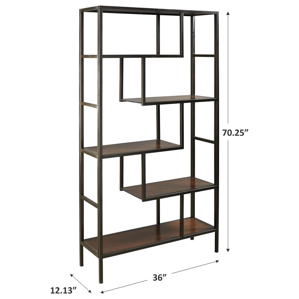 Ashley Frankwell Bookcase in Brown and Black, , large