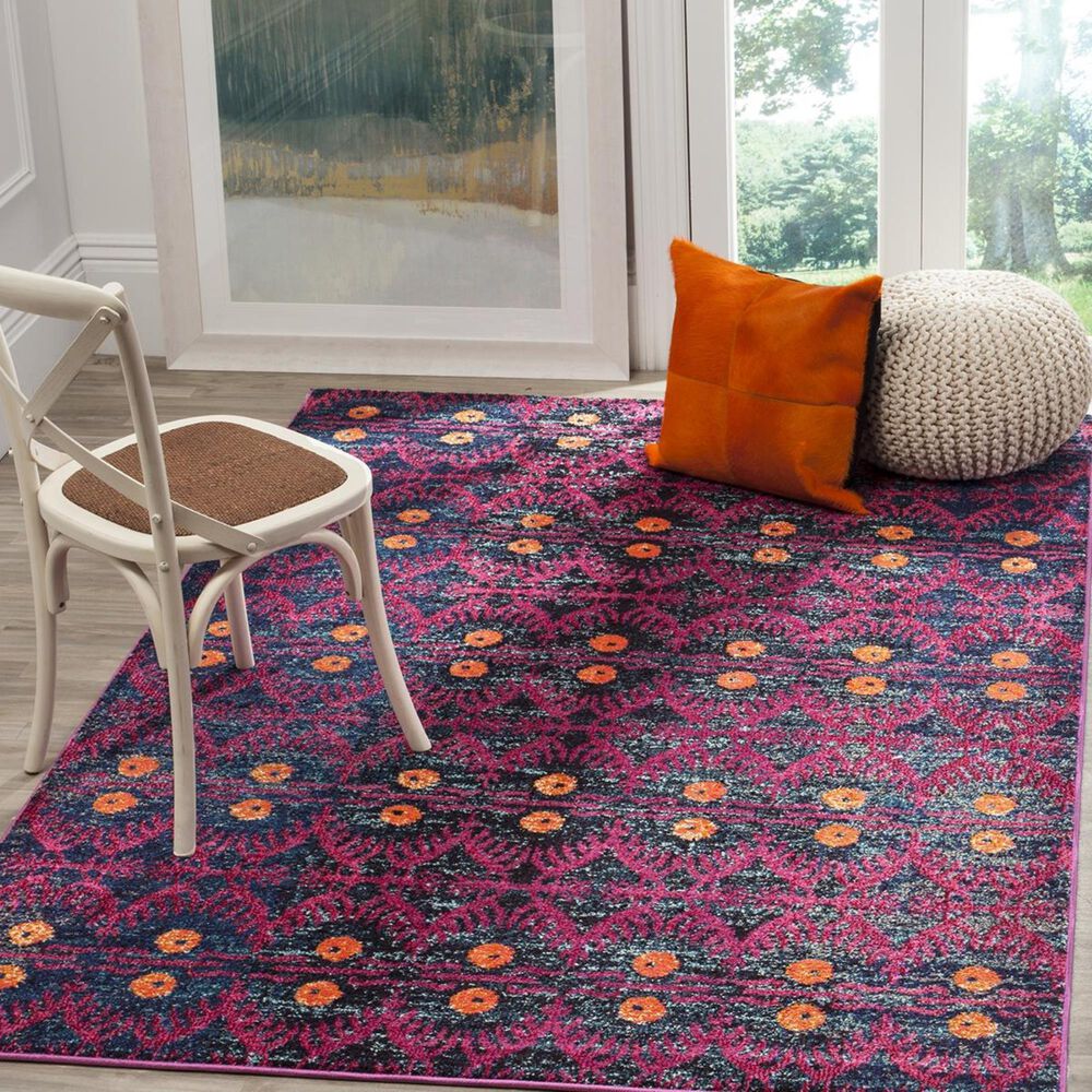 Safavieh Monaco MNC213D-4 4" x 5"7" Pink/Multi Area Rug, , large