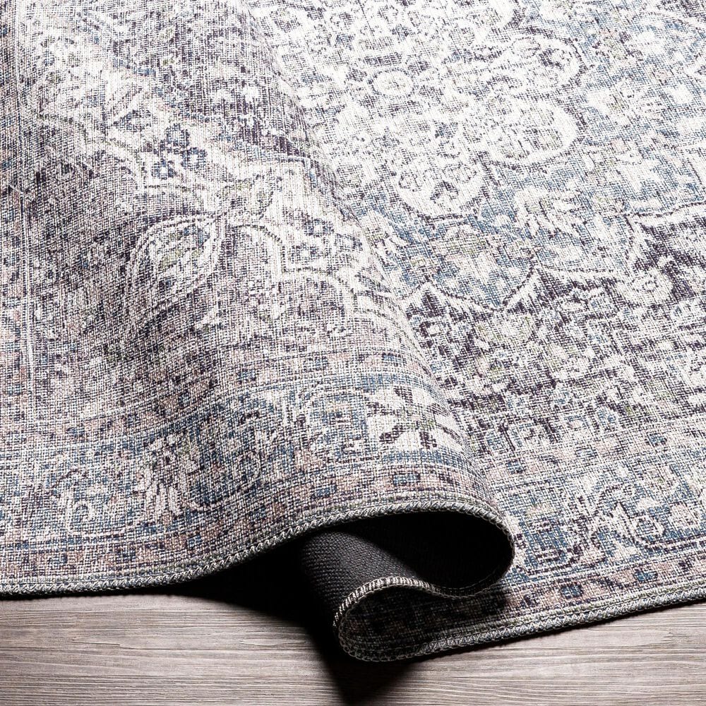 Surya Colin 2&#39;7&quot; x 7&#39;3&quot; Light Blue, Medium Green, Gray, Charcoal, Tan and Cream Runner, , large