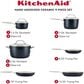 KitchenAid 10-Piece Hard Anodized Ceramic Nonstick Cookware Set in Matte Black, , large