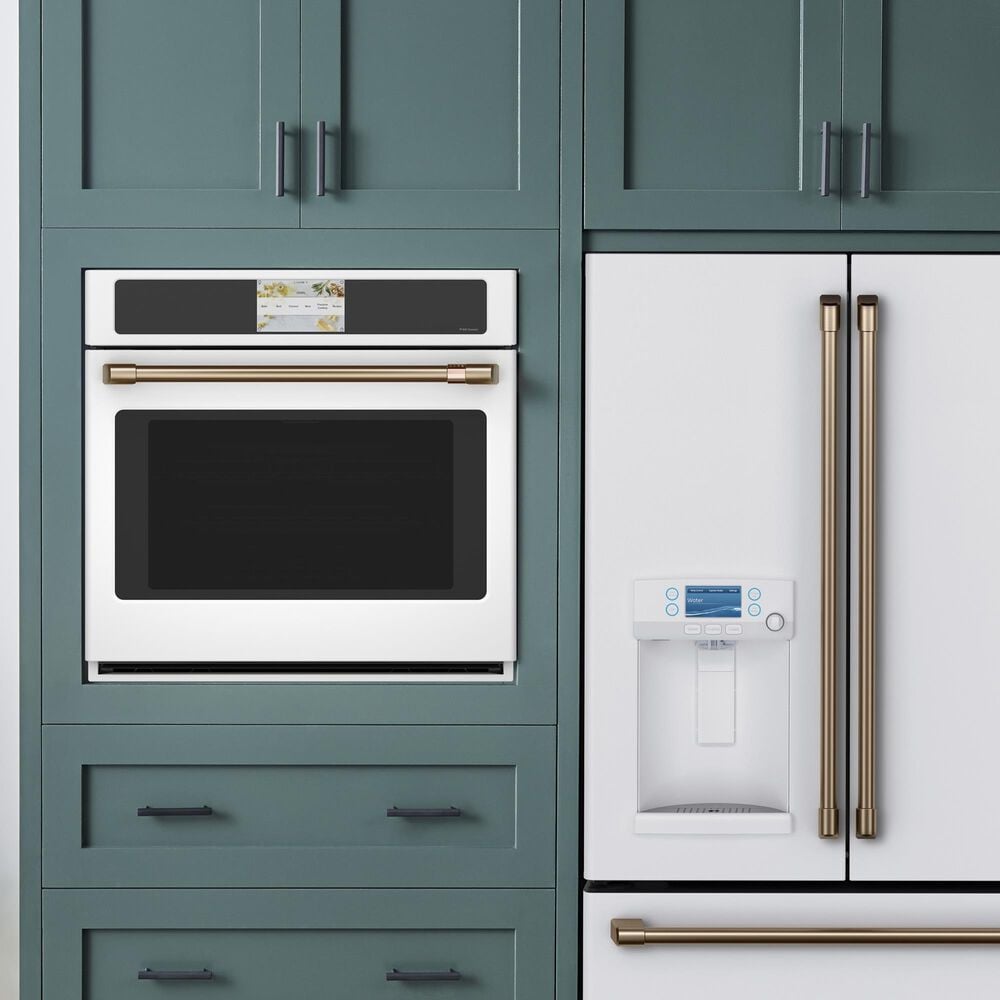 Cafe Professional Series 5 Cu. Ft. Smart Built-In Convection Single Wall Oven in Matte White, , large