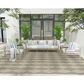 Nourison Positano Geometric Light Grey 9" x 12" Indoor/Outdoor Area Rug, , large