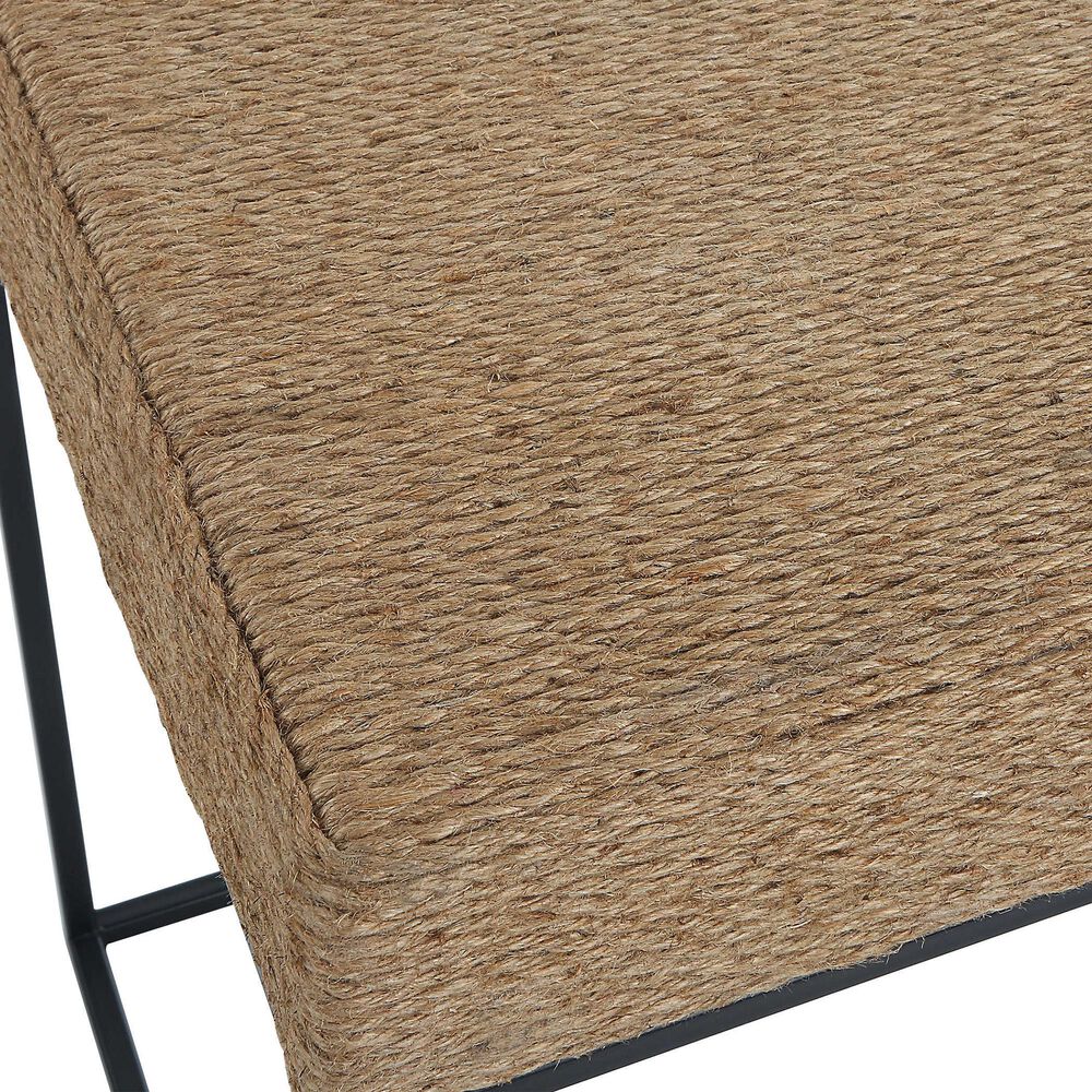 Uttermost Laramie Accent Table in Matte Black and Natural, , large
