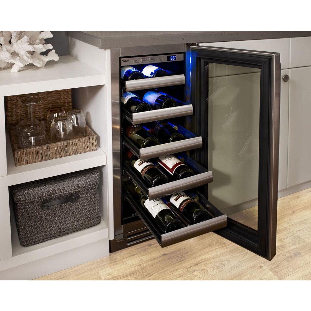 True Residential 3.1 Cu. Ft. Undercounter Wine Cabinet with Right Hinge and Glass Door in Stainless Steel, , large