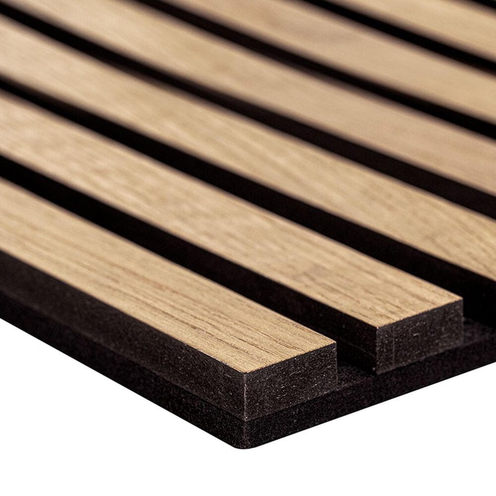 MS International Acoustic Wood Slat 9.5&quot; x 94.5&quot; Wall Panels in Natural, , large