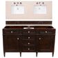 James Martin Vanities Brittany 60" Double Bathroom Vanity in Burnished Mahogany with 3 cm Eternal Marfil Quartz Top, , large