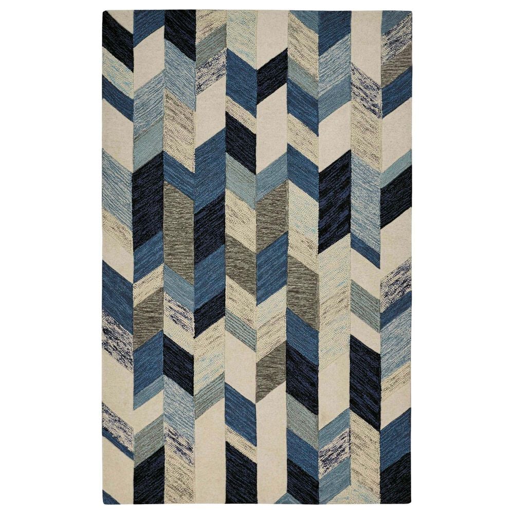 Feizy Arazad 2" x 3" Blue and Ivory Area Rug, , large