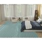Nourison Twist Reversible 10" x 14" Aqua Indoor/Outdoor Area Rug, , large