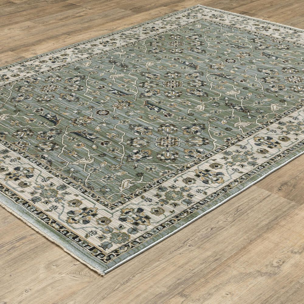Oriental Weavers Keira KEI07 Blue and Green 6&#39;7&quot; x 9&#39;6&quot; Area Rug, , large