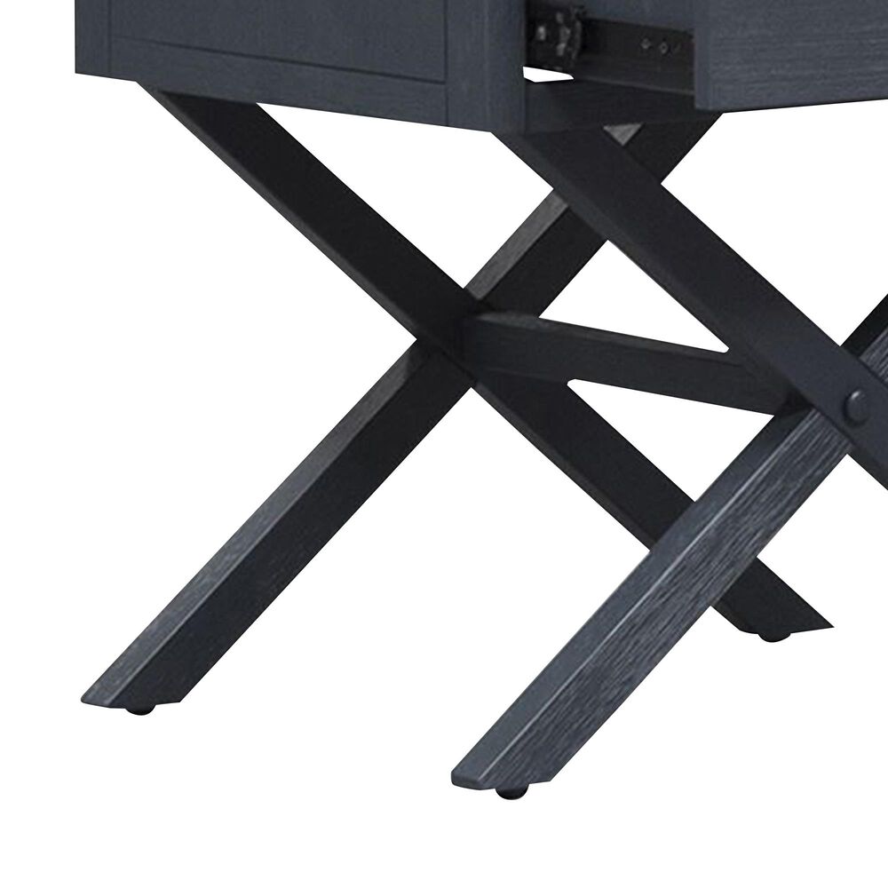 Belle Furnishings Midnight 1-Drawer Accent Table in Blue, , large