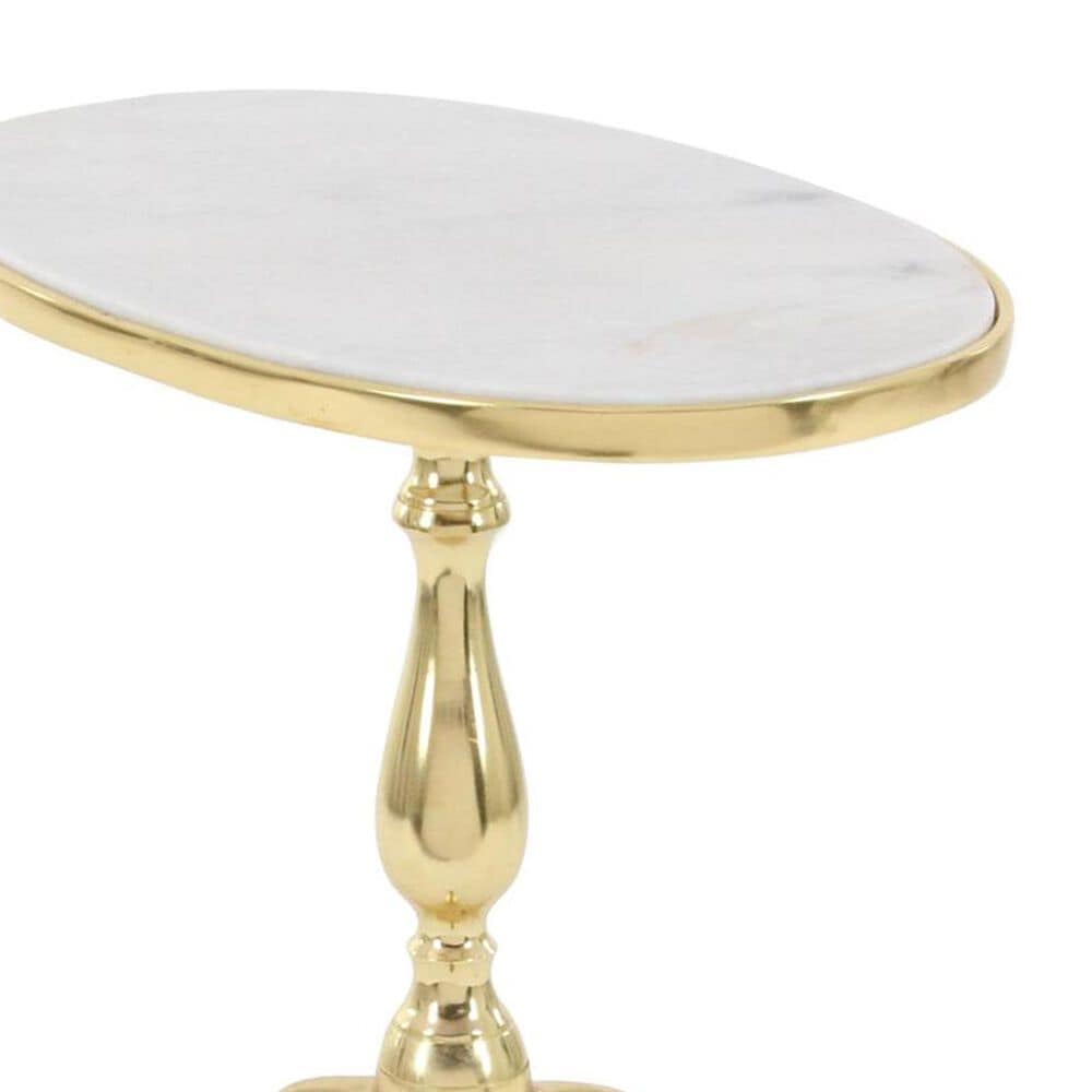Maple and Jade End Table in Gold and White, , large