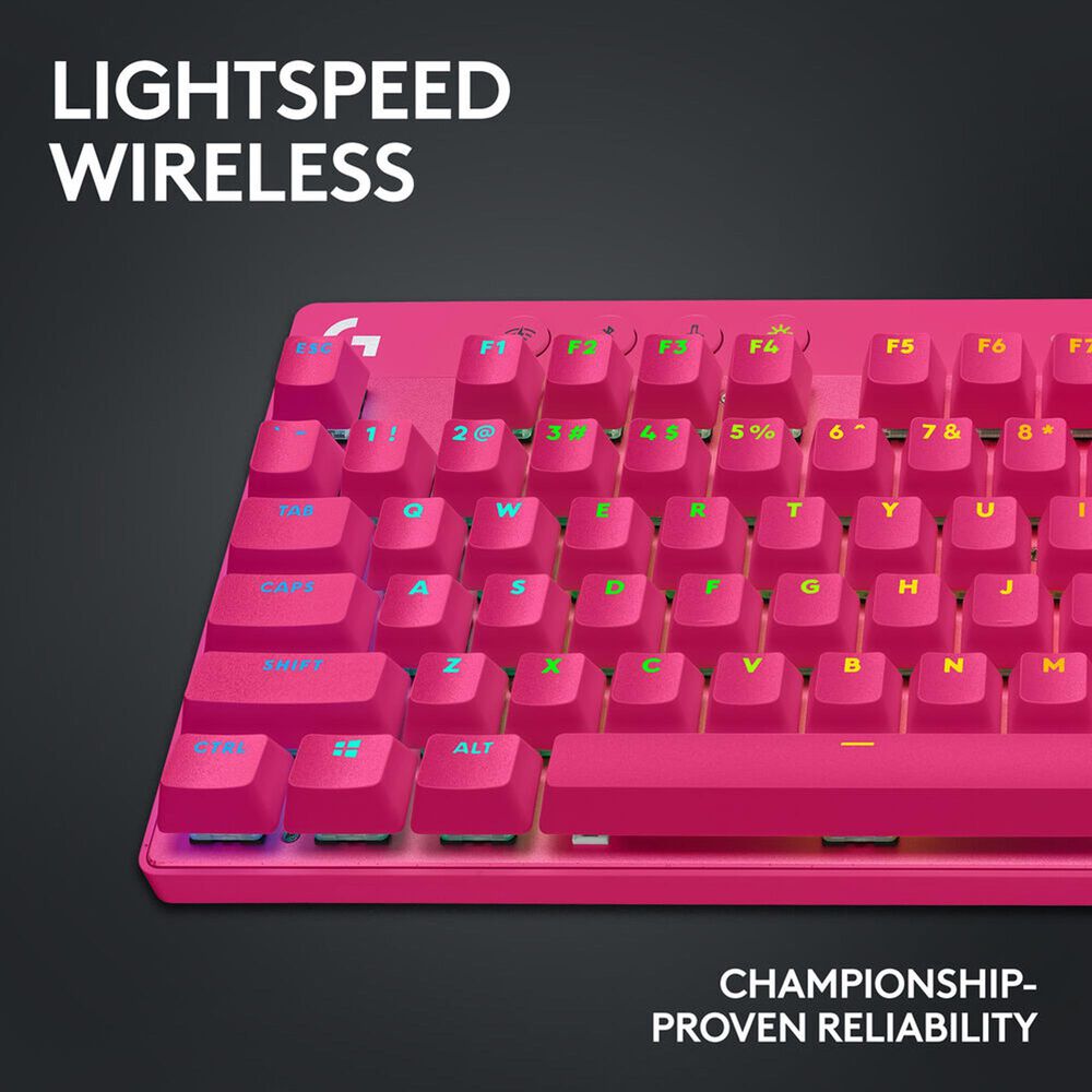 Logitech Pro X TKL Rapid Wired Gaming Keyboard in Magenta, , large