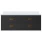 Lexora Home Castor 48" Single Bathroom Vanity in Black with 2 cm White Quartz Top and Rectangular Sink, , large